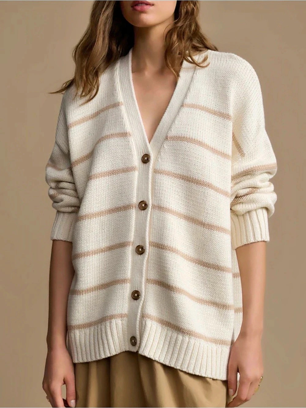 Jenni Kayne - Chloe Cardigan (ivory & oat stripe), Size XS- NWT